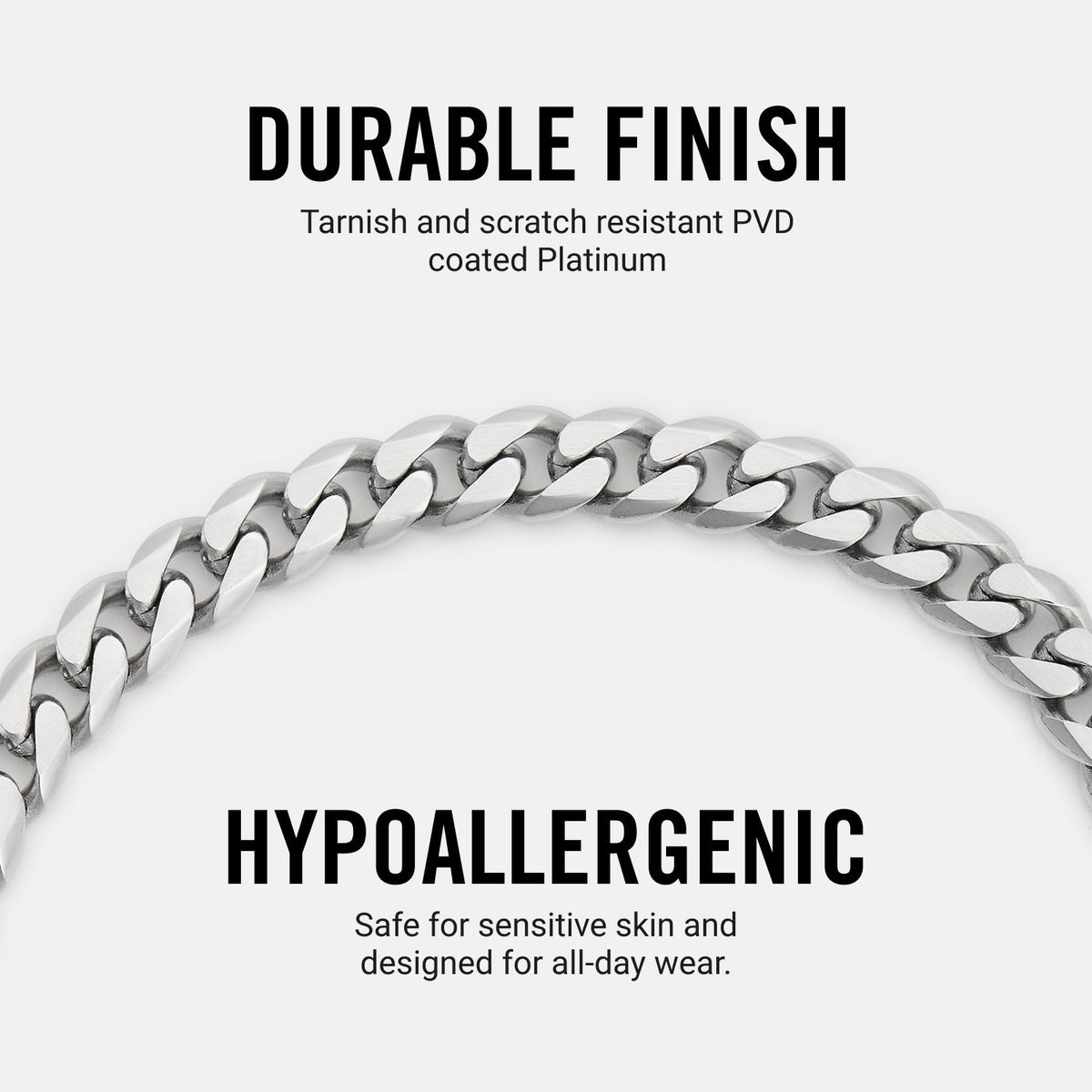 Curb Chain Kit - Platinum - Large