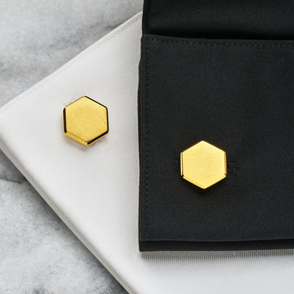 Tie Bar & Cufflinks Kit - 24K Gold
