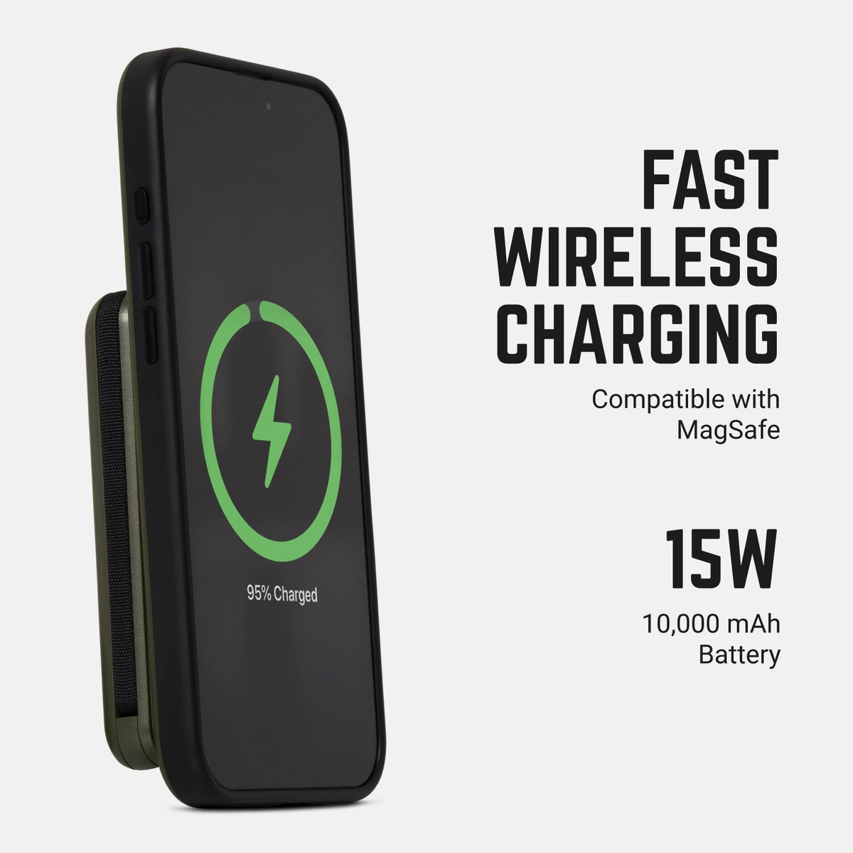 Ridge Everyday Charging Kit - iPhone 18 Pro - Matte Olive — power bank infographic 1