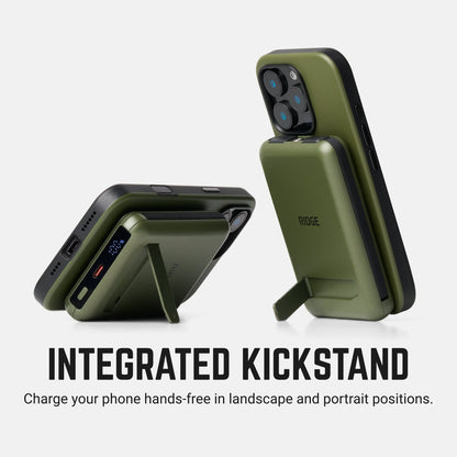 Ridge Everyday Charging Kit - iPhone 18 Pro - Matte Olive — power bank infographic 4