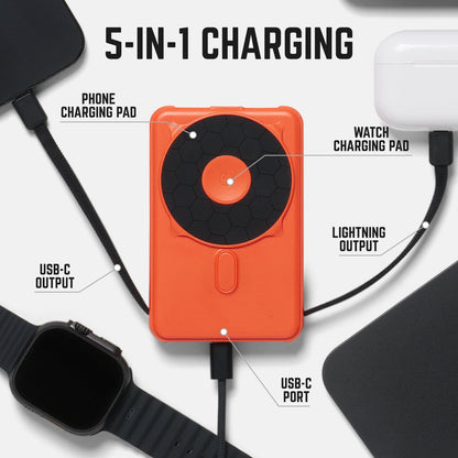 Ridge Everyday Charging Kit - iPhone 18 Pro Max - Basecamp Orange — power bank infographic 3