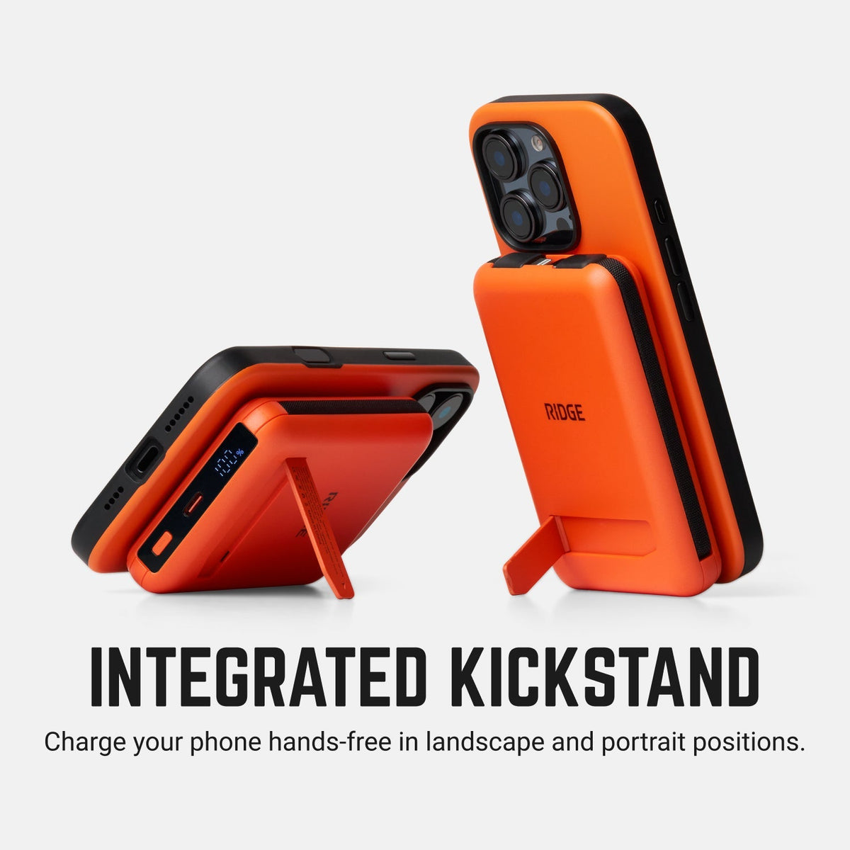 Ridge Everyday Charging Kit - iPhone 18 Pro Max - Basecamp Orange — power bank infographic 4