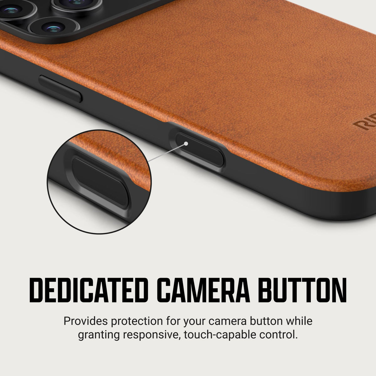 Ridge Phone Case - iPhone 18 Pro Max - Tobacco Brown Leather