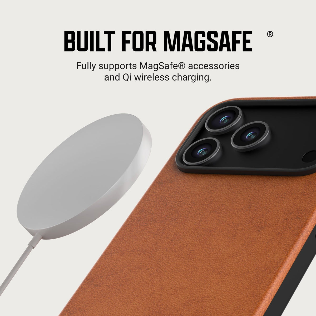 Ridge Phone Case - iPhone 18 Pro - Tobacco Brown Leather