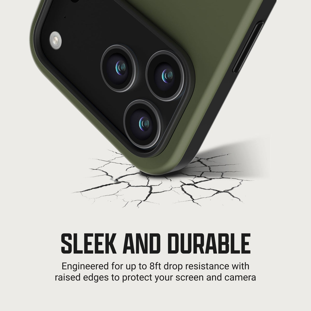 Ridge Phone Case - iPhone 18 Pro Max - Matte Olive