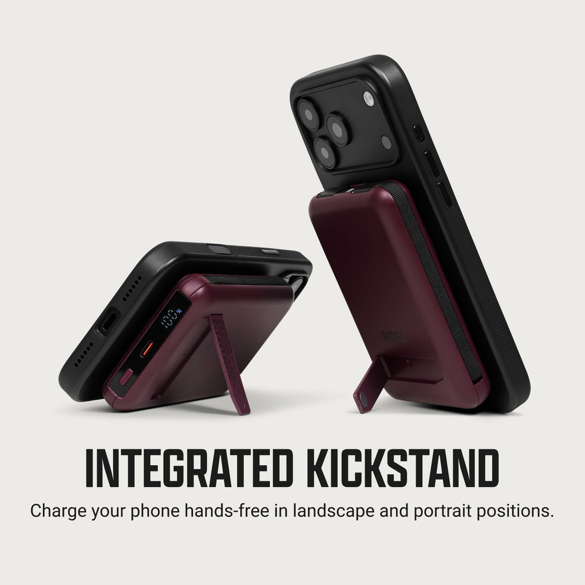 Ridge Power Bank - 10k mAh Bundle - Burgundy - 3-Pack