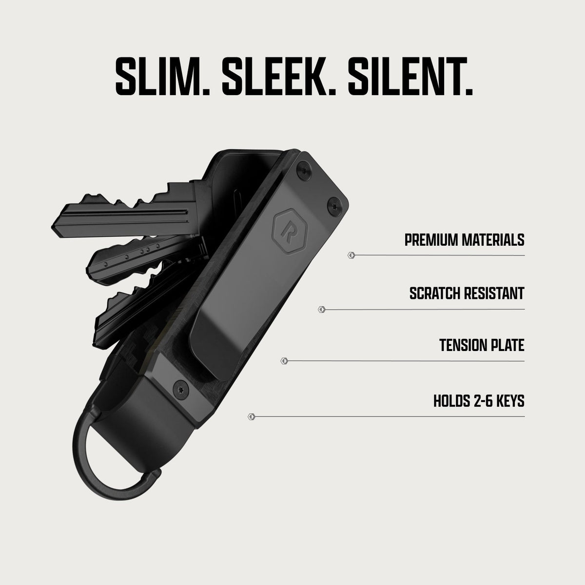 Ridge Wallet + Power Bank + KeyCase - Gunmetal + Matte Black + Gunmetal — infographic 6
