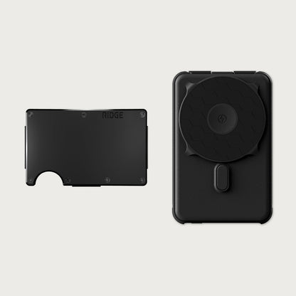 Ridge Wallet + Power Bank - Royal Black + Matte Black — image 1